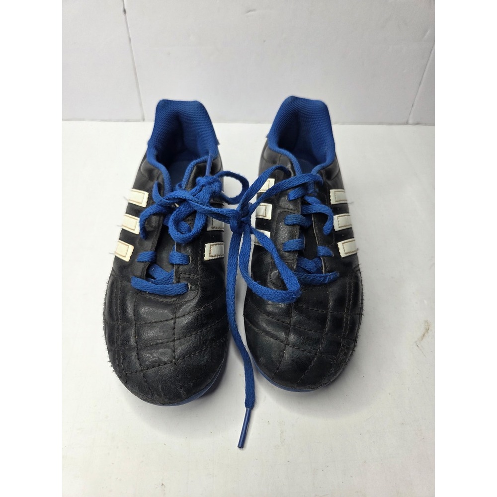 Adidas Boys Soccer Cleats Black White Blue G95949 Size 1‎ US